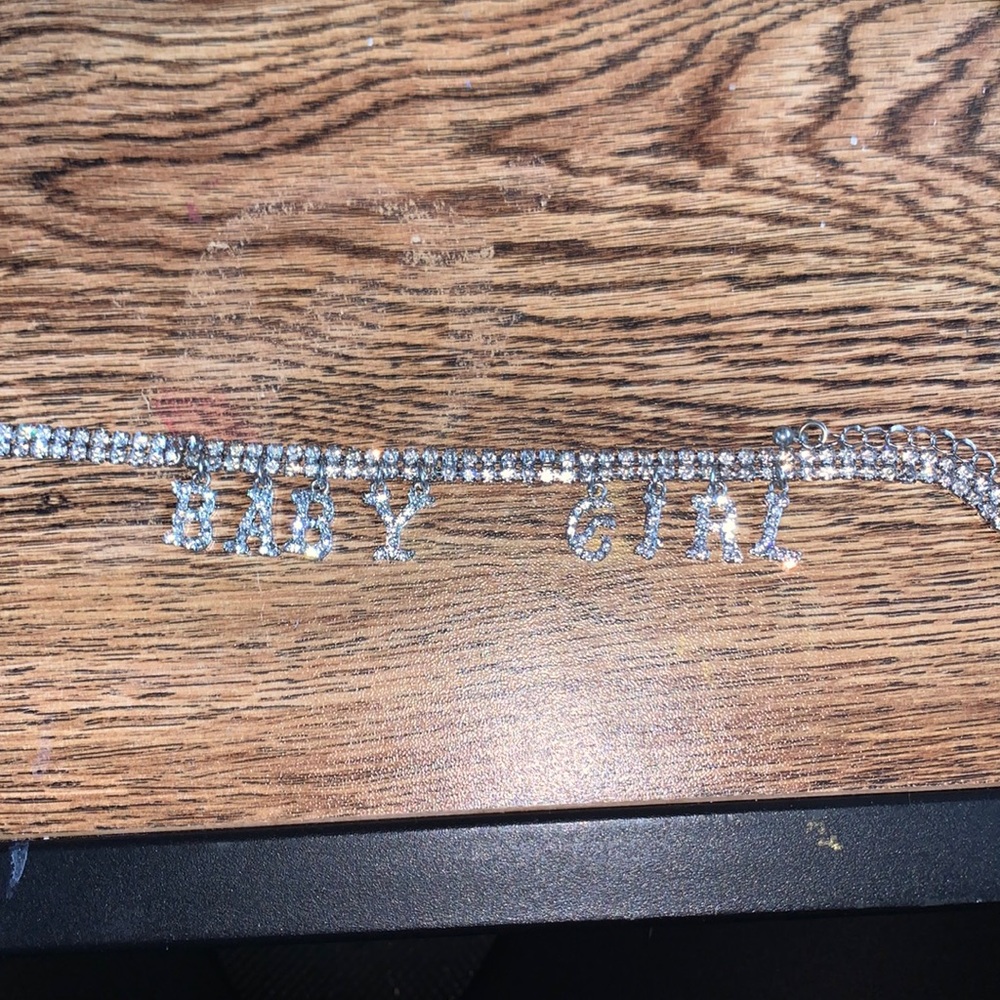 Baby girl diamond anklet